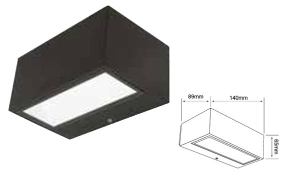 HLED-370/N tecnolite Arbotante exterior led 9w 4000K